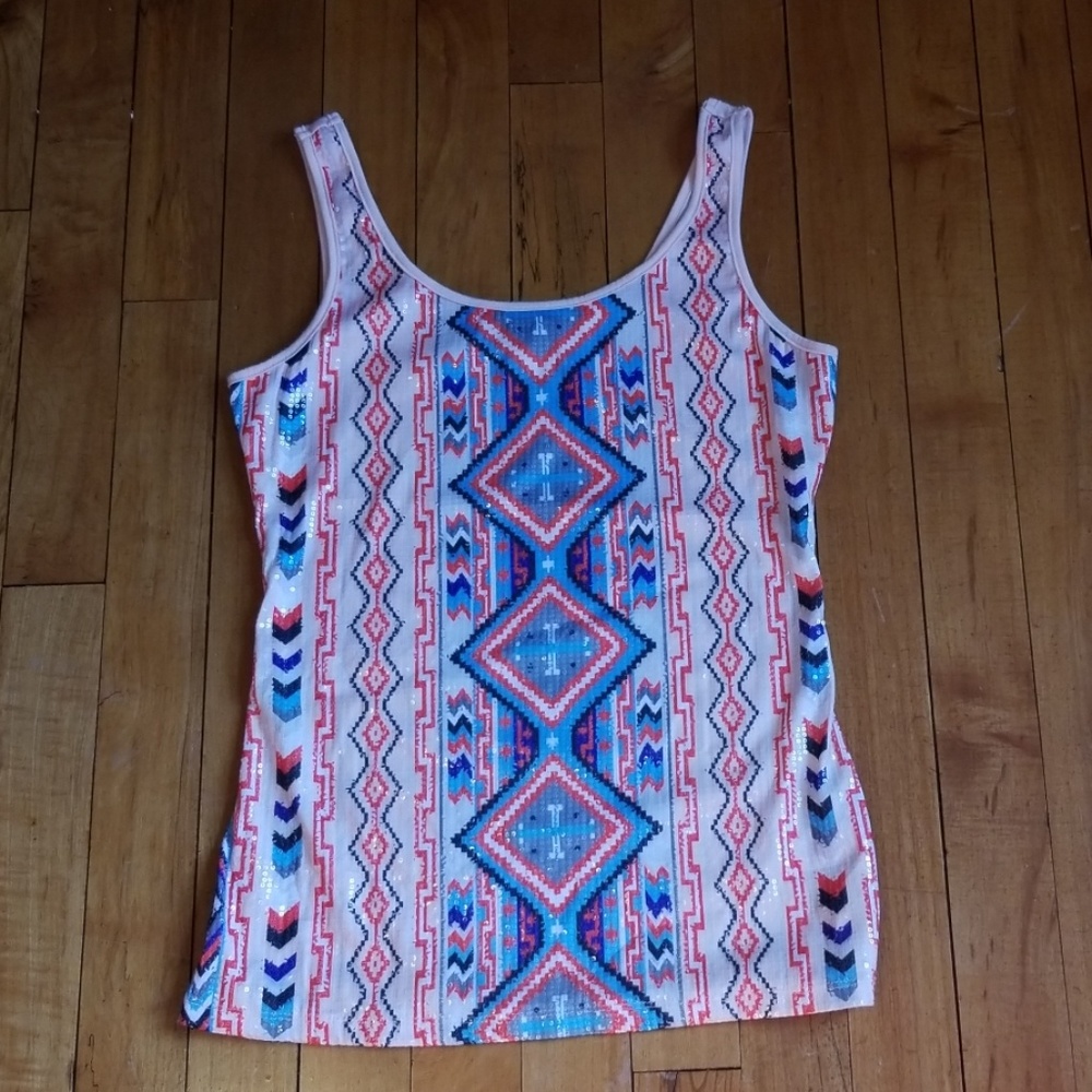 Lily and Lola peach Aztec top
